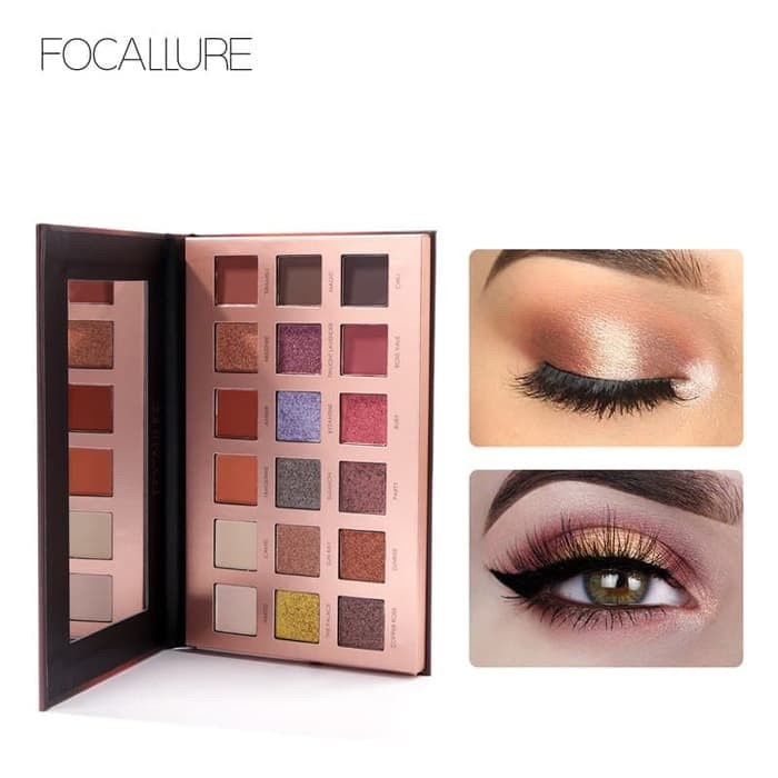 (READY &amp; ORI) New Focallure Impressionism 18 Colors Eyeshadow Pallete With Mirror FA40-5 FA 40