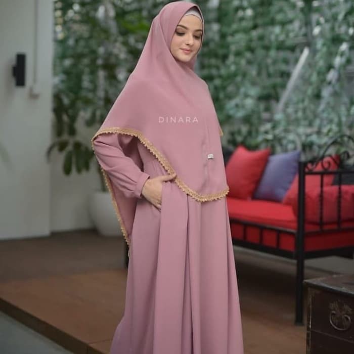 Calla syari set (dress & khimar) - Syari Dinara fashion muslim gamis syar'i