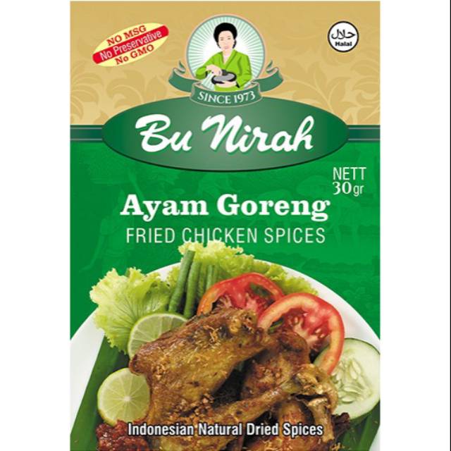 

Bumbu Masak Instant Sehat Bu Nirah Ayam Goreng