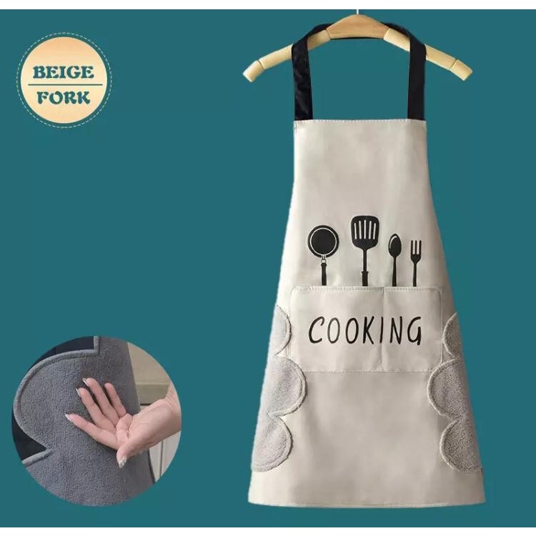 Celemek Masak Apron Anti Air Minyak bisa Lap Tangan PREMIUM J97