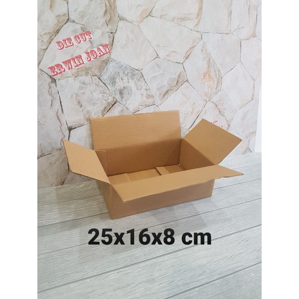 

Kardus / Box / uk. 25x16x8 cm / Karton packing polos baru ST