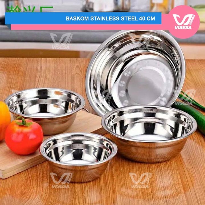 Baskom stainless steel 40cm