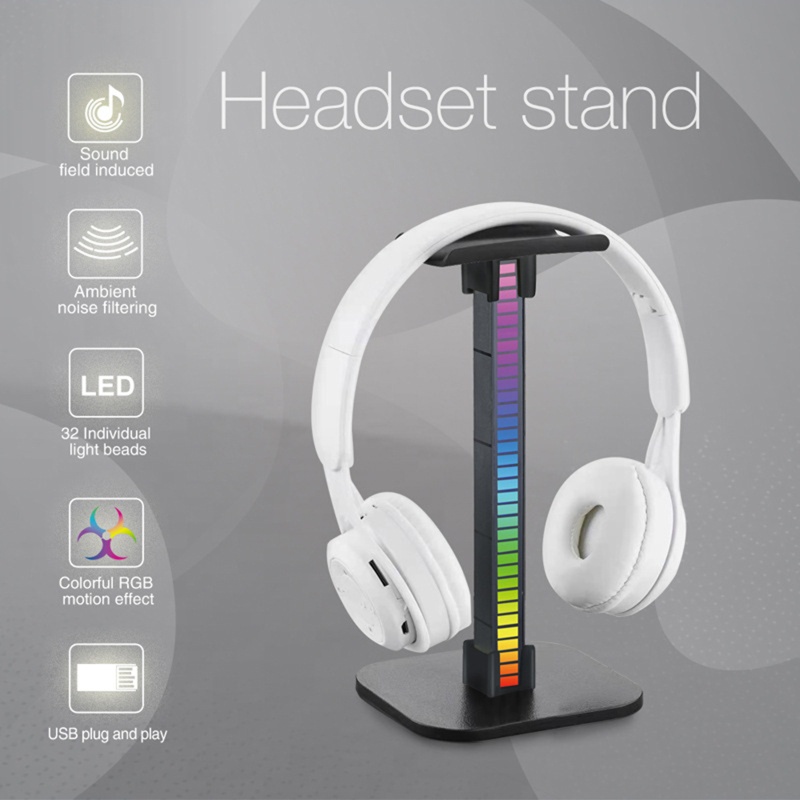 Bt Stand Display Headset Gaming Tahan Lama Untuk Remaja Dewasa Dudukan Headphone Yang Dapat Dilepas 4.33x3.94x7.68in Earphone Mount Bla