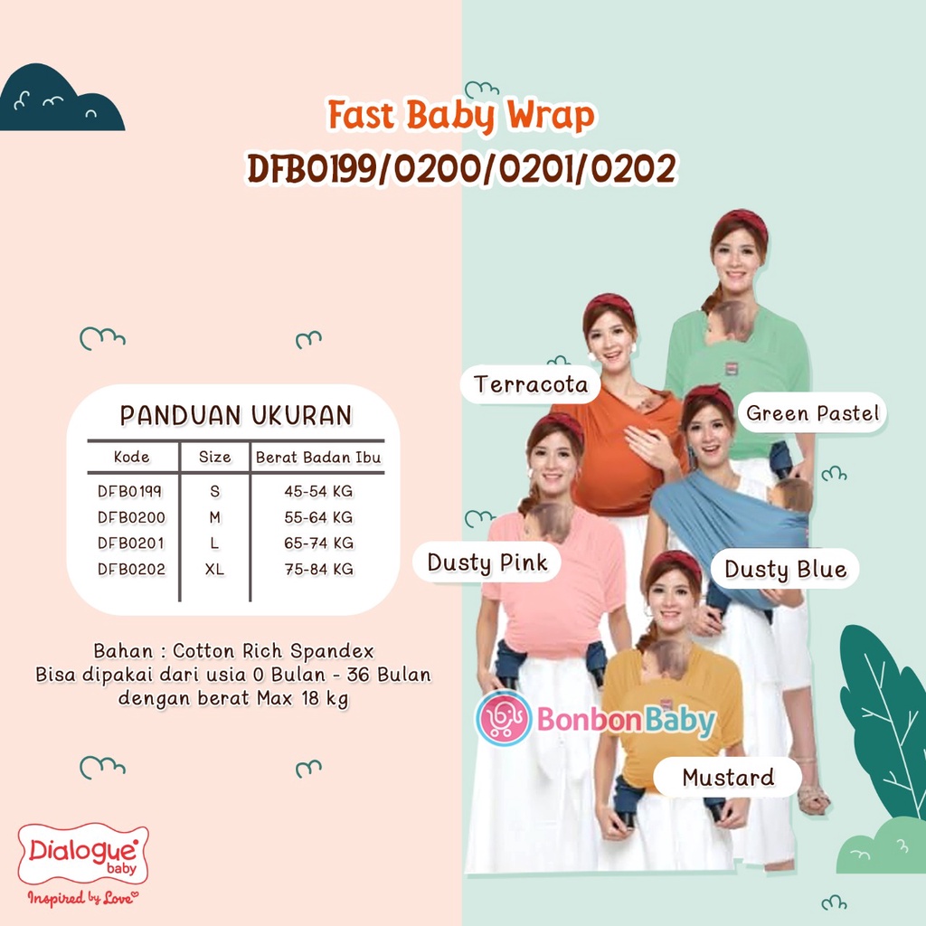 Dialogue Fast Baby Wrap / Gendongan Simple Wrap