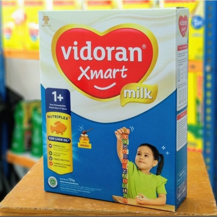susu  vidoran xmart  1+  725 gram rasa madu