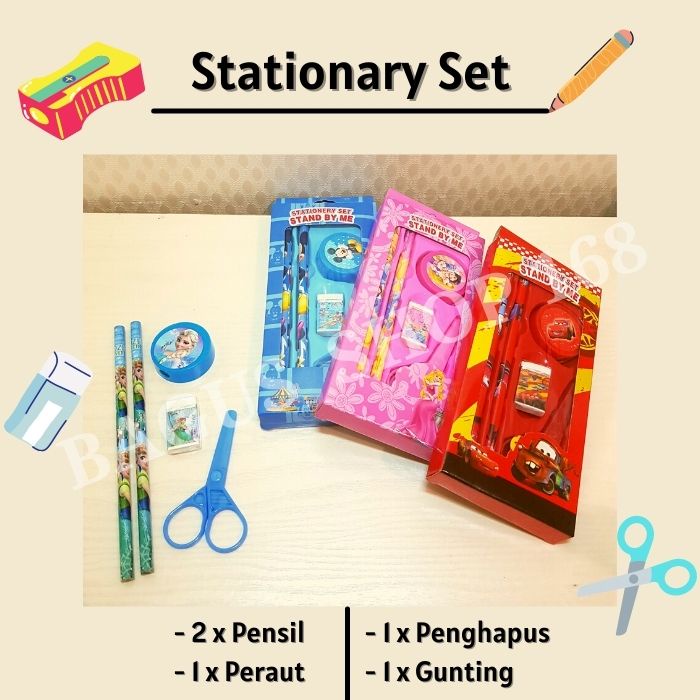

SET ALAT TULIS (CD878) Stationary Set Pensil Peraut Penghapus MURAH