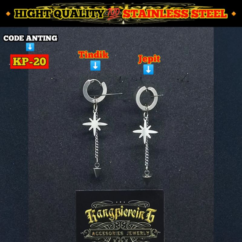 TERBARU ANTING BTS JUNGKOK JIMMIN TINDIK DAN JEPIT 100% STAINLESS STEEL ASLI