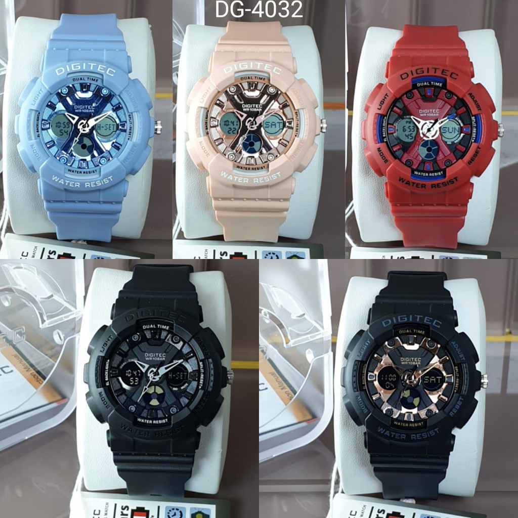 JAM TANGAN WANITA Olahraga sport renang anti air Grosir digitec DG4032 original
