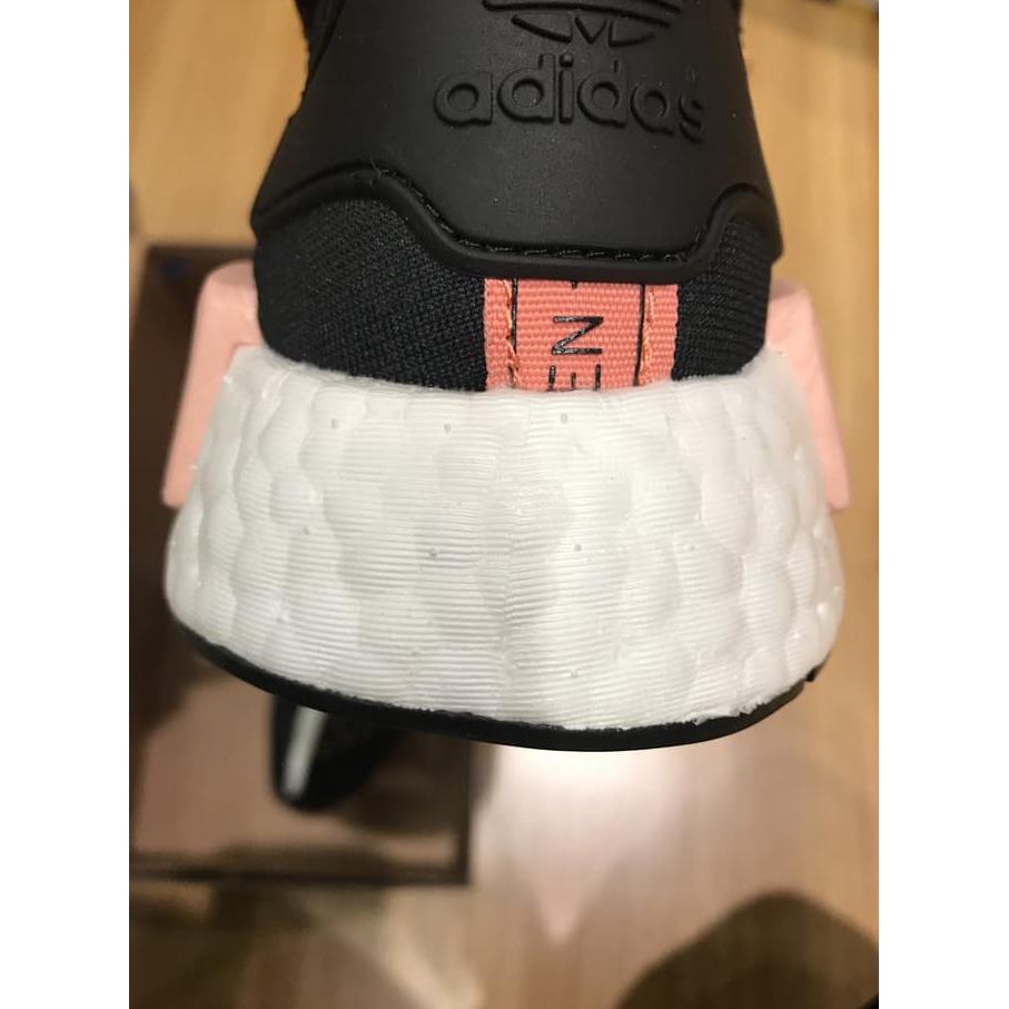 Adidas Nmd R1 Mesh Black Core Peach Pink Original Ua Boost Basf Bnib D589