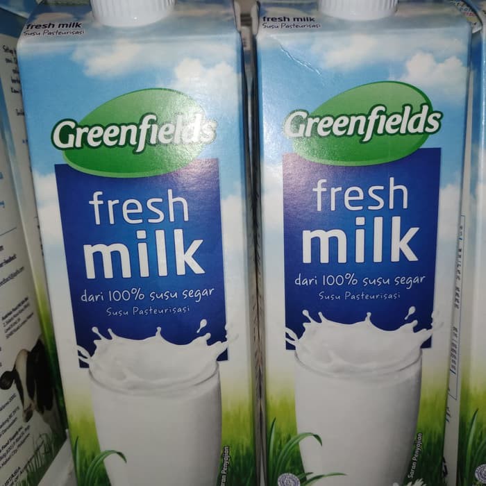

Greenfields fresh milk 100% susu segar 1000 Ml.