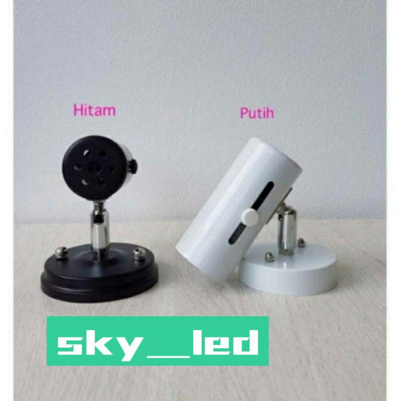 LAMPU RELL TRACK LED / Kap Lampu Tempel/Rumah Lampu Sorot/Spotlight Hitam/Putih Fitting E27