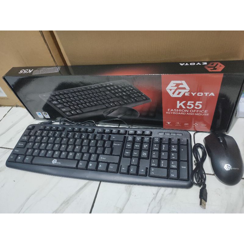 Paket Keyboard Bundle Mouse Full Size Eyota K55