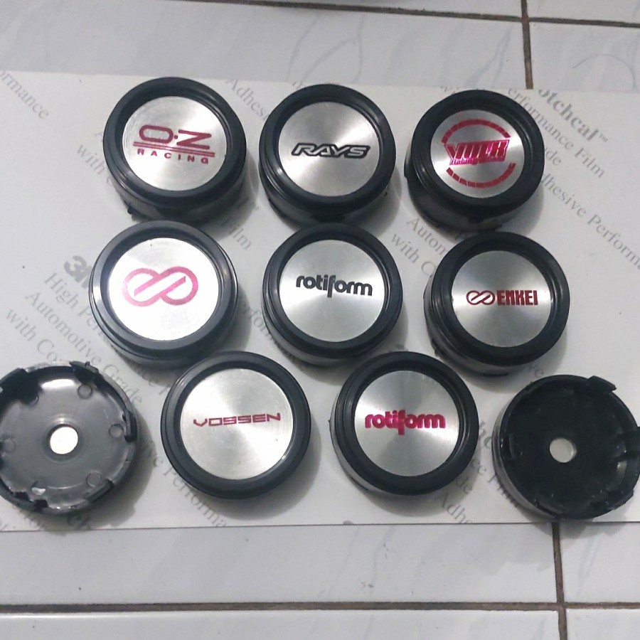 TUTUP DOP DOF RODA VELG BAN AS CENTER MOBIL VARIASI RECING RACING WORK MEISTER OZ ENKEI ROTIFORM XXR