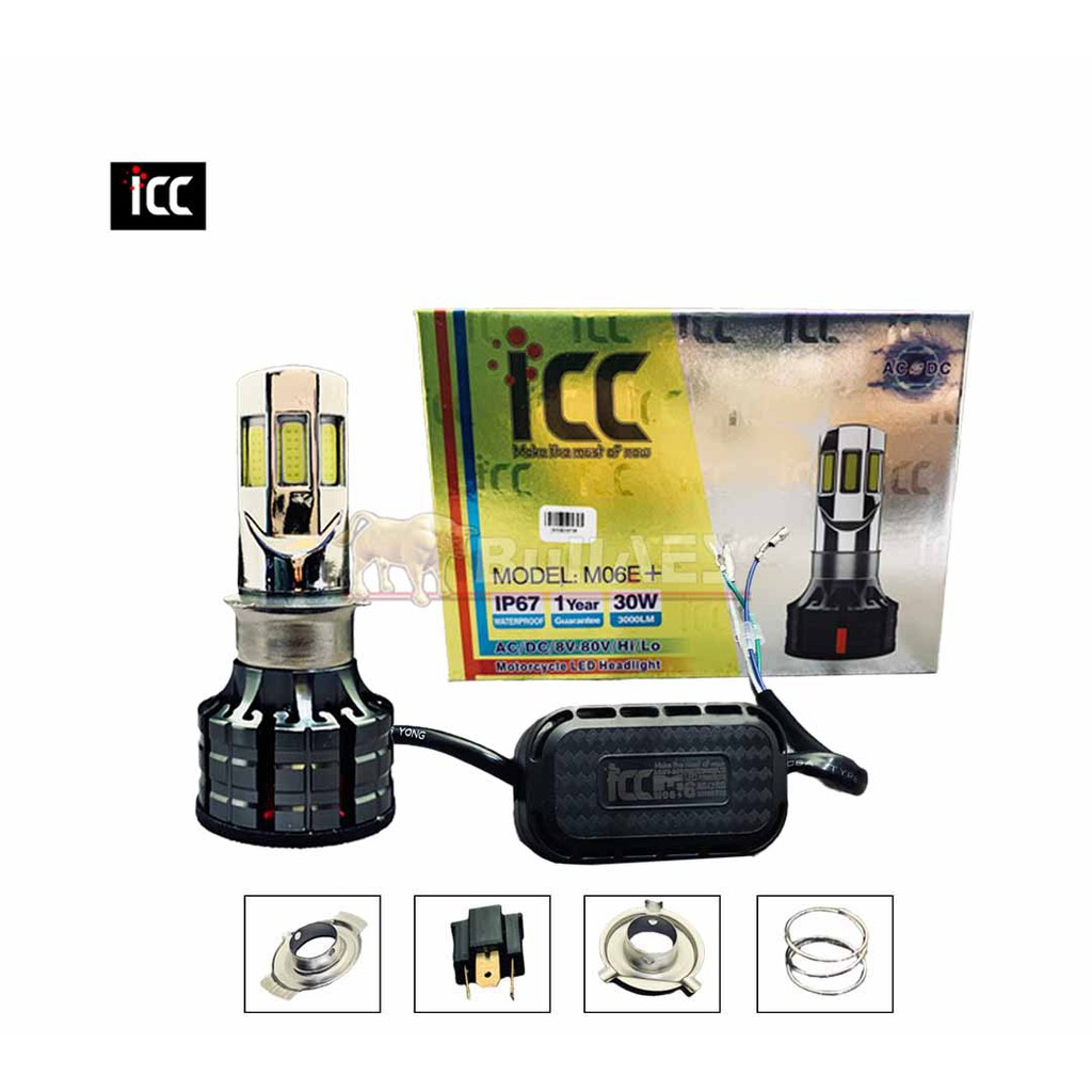 Lampu Led ICC Motor 6 Sisi H6 H4 AC DC 30 Watt ICC 6 Mata Original M06E+ 1 TAHUN GARANSI