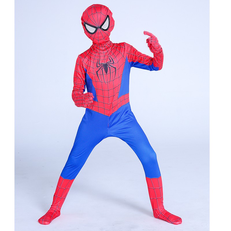 baju spiderman anak dan topeng