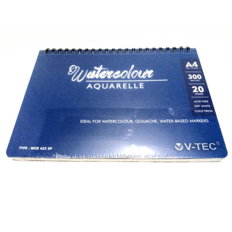

V-TEC WATERCOLOR BOOK AQUARELLE A4 300GSM