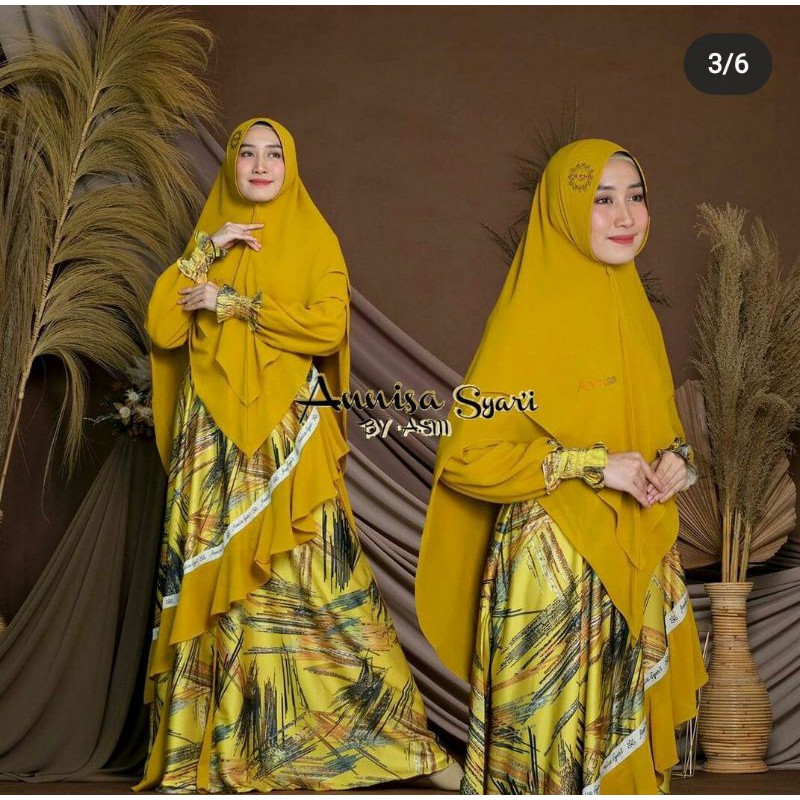 Special Ramadhan  Gamis Lebaran Annisa Syari Ceruty Babydoll Model Terbaru 2021 Cantik Mewah COD