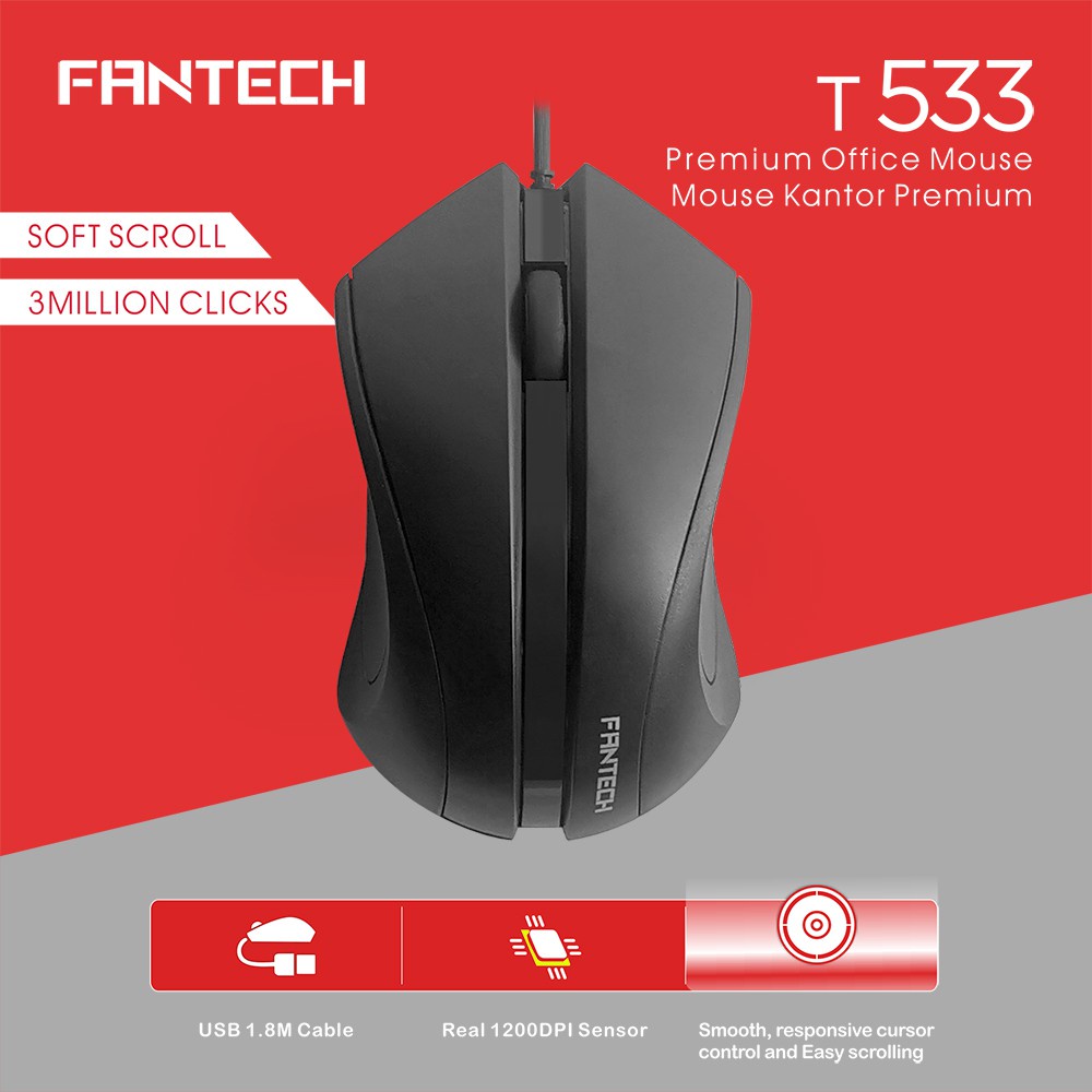 B - Fantech T533 - Ergonomis Mouse Office