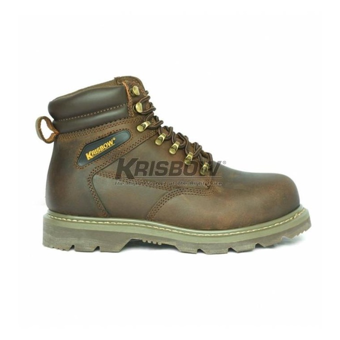 JUAL Krisbow Sepatu Vulcan Brown / Sepatu Safety Krisbow Vulcan Brown