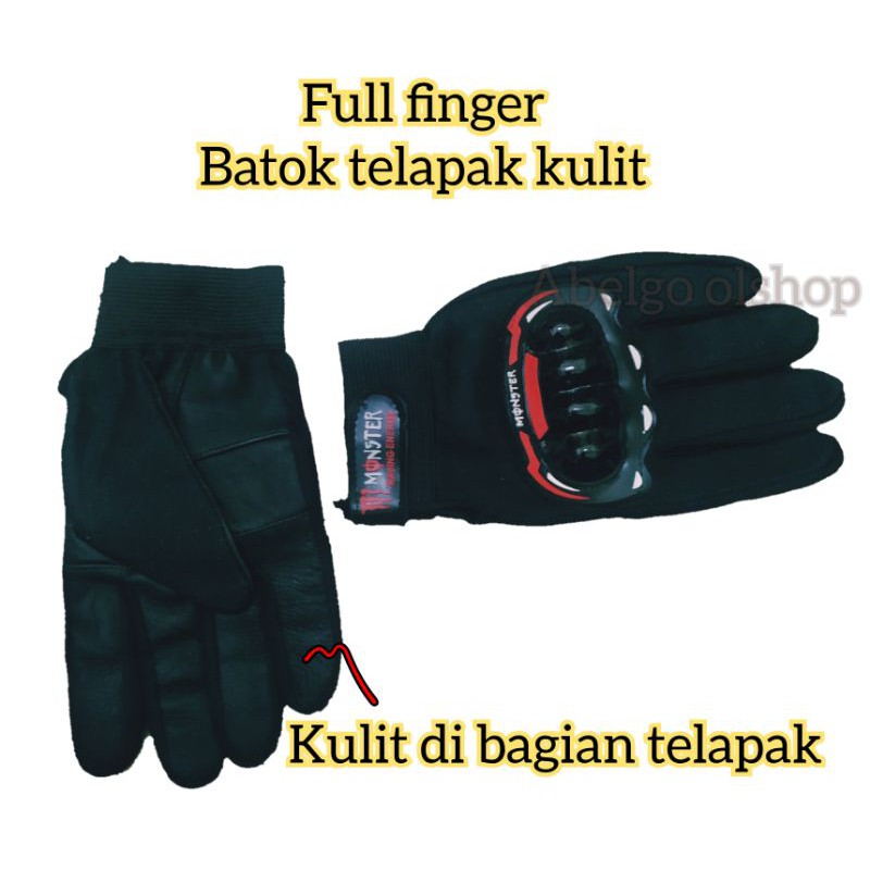 sarung tangan kulit monster batok panjang/sarung tangan kulit