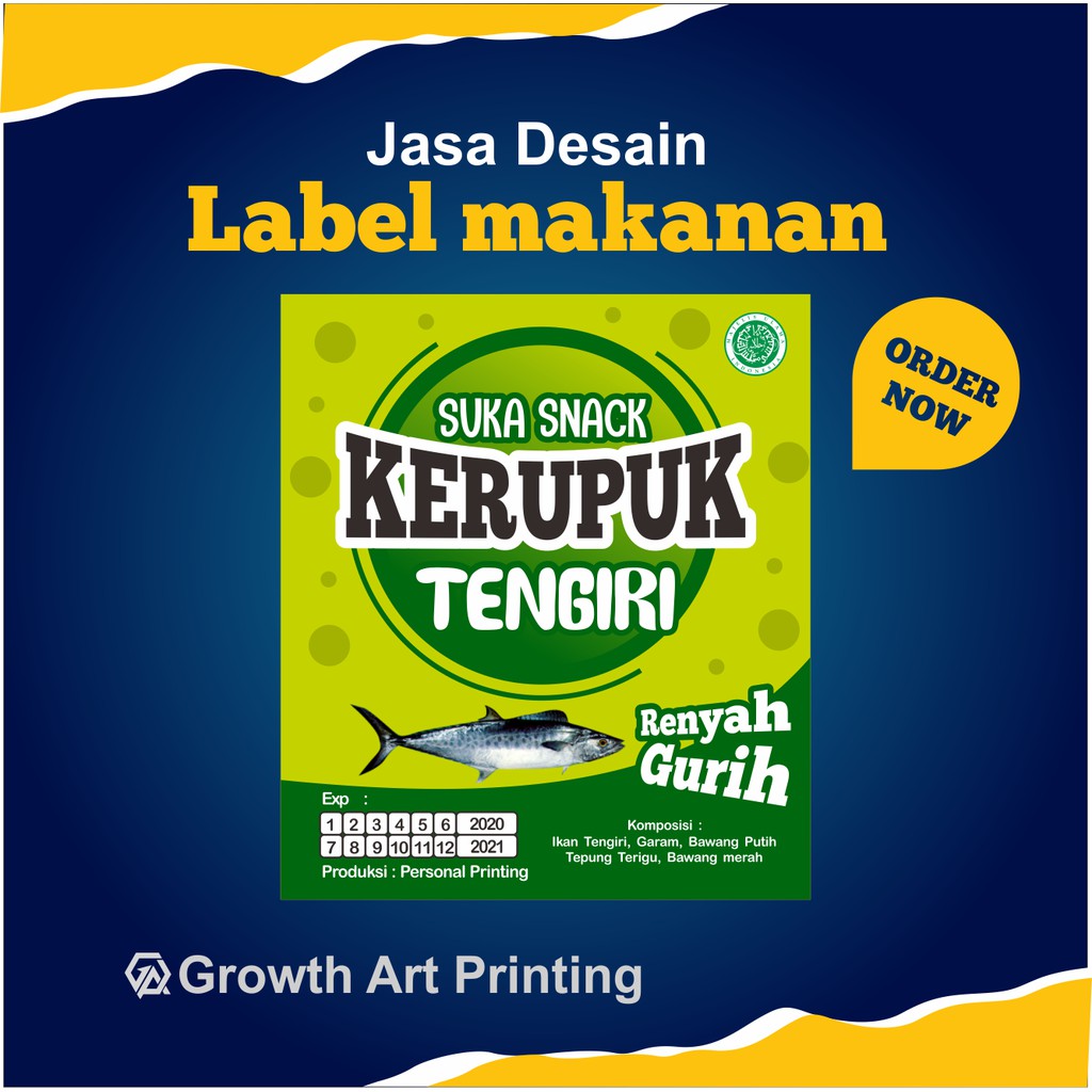 Jasa Desain Label Makanan Kekinian Shopee Indonesia