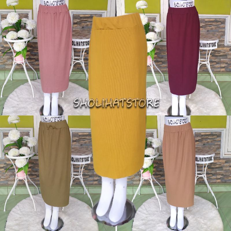 ROK SPAN RAJUT 7/8 JUMBO XXL / ROK SPAN KNITTED STANDAR JUMBO / ROK SPAN RAJUT PENDEK STANDAR JUMBO / ROK SPAN RIB RAJUT KNIT PENDEK / ROK SPAN RAJUT KNITTED / MAXI SKIRT JUMBO PENDEK DI ATAS MATA KAKI / SABBY SKIRT LOOK (PETITE SIZE TO PLUS SIZE)