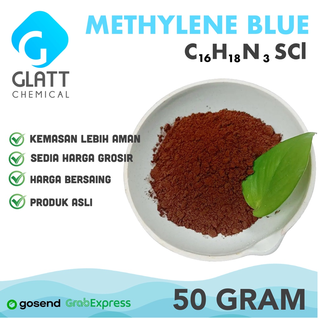 Methylene Blue 50 Gram - Serbuk Obat Biru Metilen Ikan Cupang