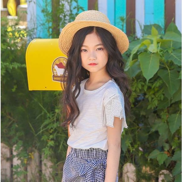 atasan fashion import anak perempuan putih polos