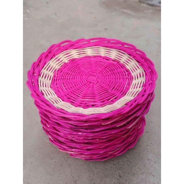 piring rotan asli isi 80 biji
