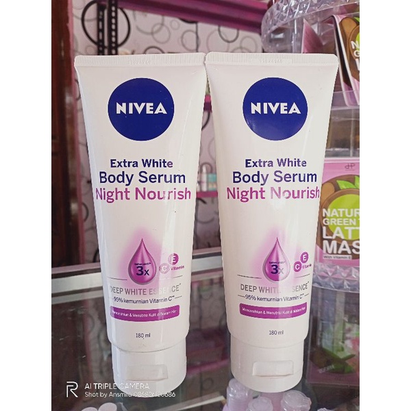 NIVEA NIGHT NOURISH SERUM BADAN LOTION MALAM HARI