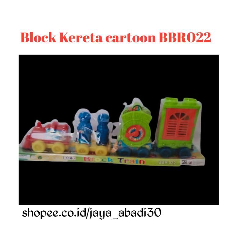 MAINAN BLOCK KERETA BBR022 / TRAIN BLOCK CARTOON