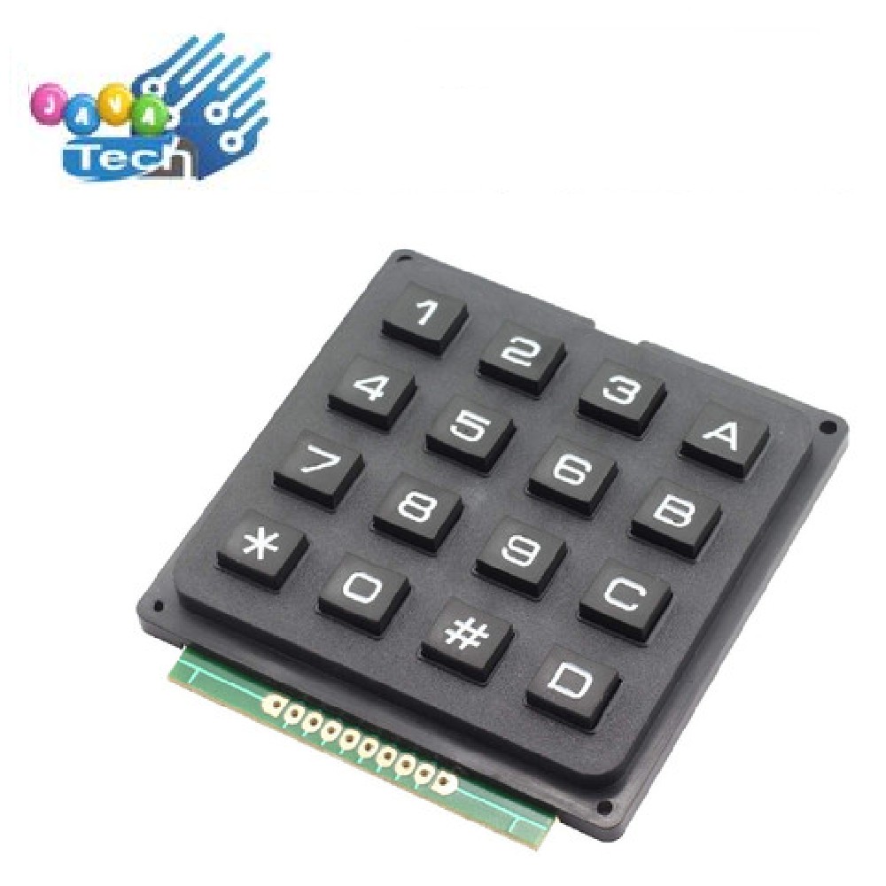 Modul Keypad 4x4 Matrix Array 16 Key Solid Hard Keyboard Hitam