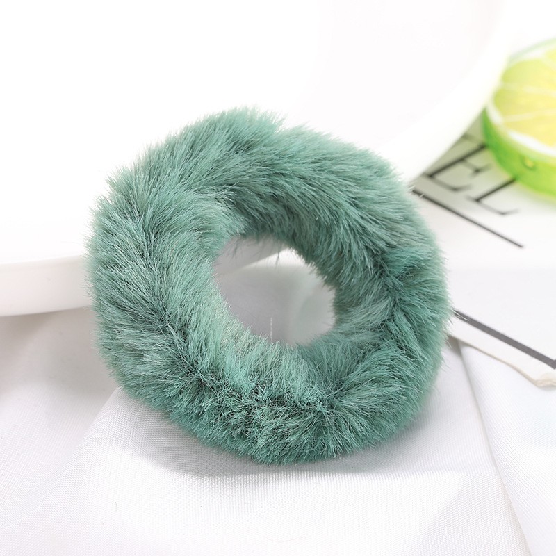 MURMURE.ID | IKAT RAMBUT BULU JUMBO LEMBUT KARET CEPOL WANITA RASFUR ALA KOREA HA065-KECIL HIJAU