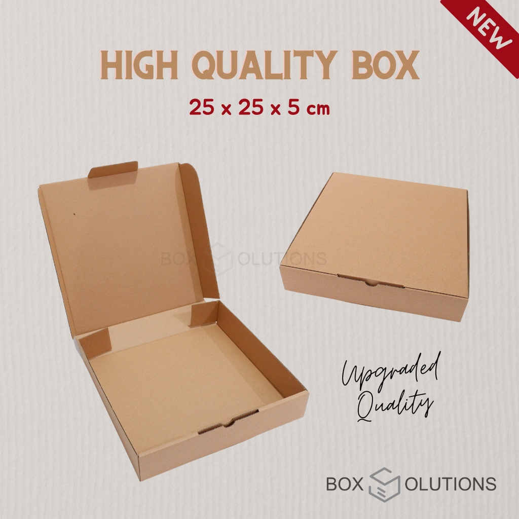 

dus / dos / box corrugated 25 x 25 x 5 cm (HIGH QUALITY) 3PLY