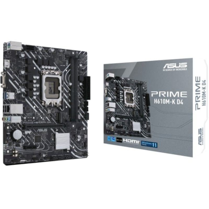 ASUS PRIME H610M-K D4 (LGA1700, H610M, DDR4, USB3.2, SATA3)