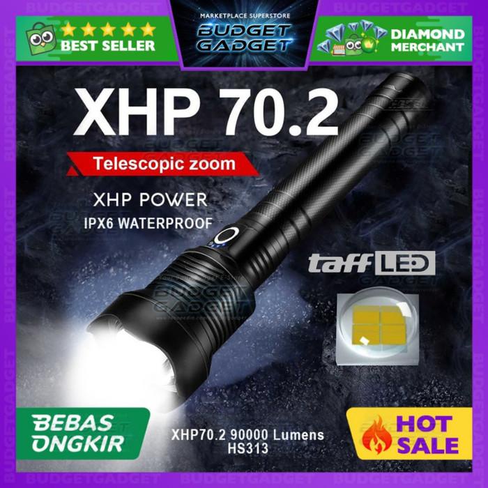 Senter Taffled Senter Led Long Range Zoom Xhp 70.2 90000 Lumens - Hs313