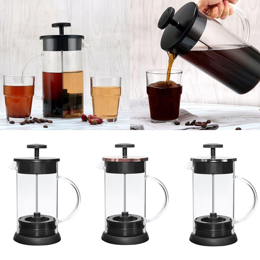 Solighter 1000ML French Press Coffee Pot Dengan Triple Filters Glass Coffee Press Kopi Espresso