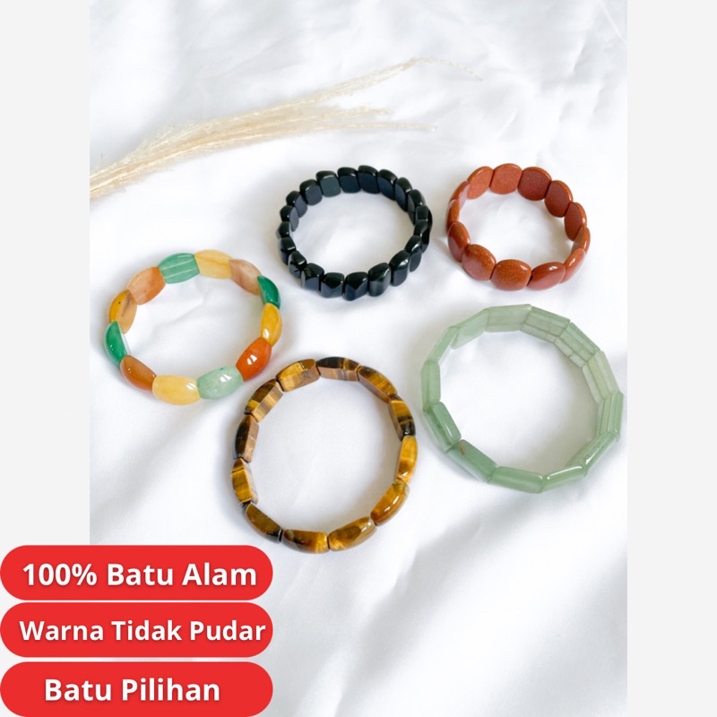 Gelang Batu Alam / Gelang Batu Alam Asli / Gelang Batu / Gelang Batu Wanita / Gelang Batu Kristal / Gelang Batu Giok Asli / Gelang Giok