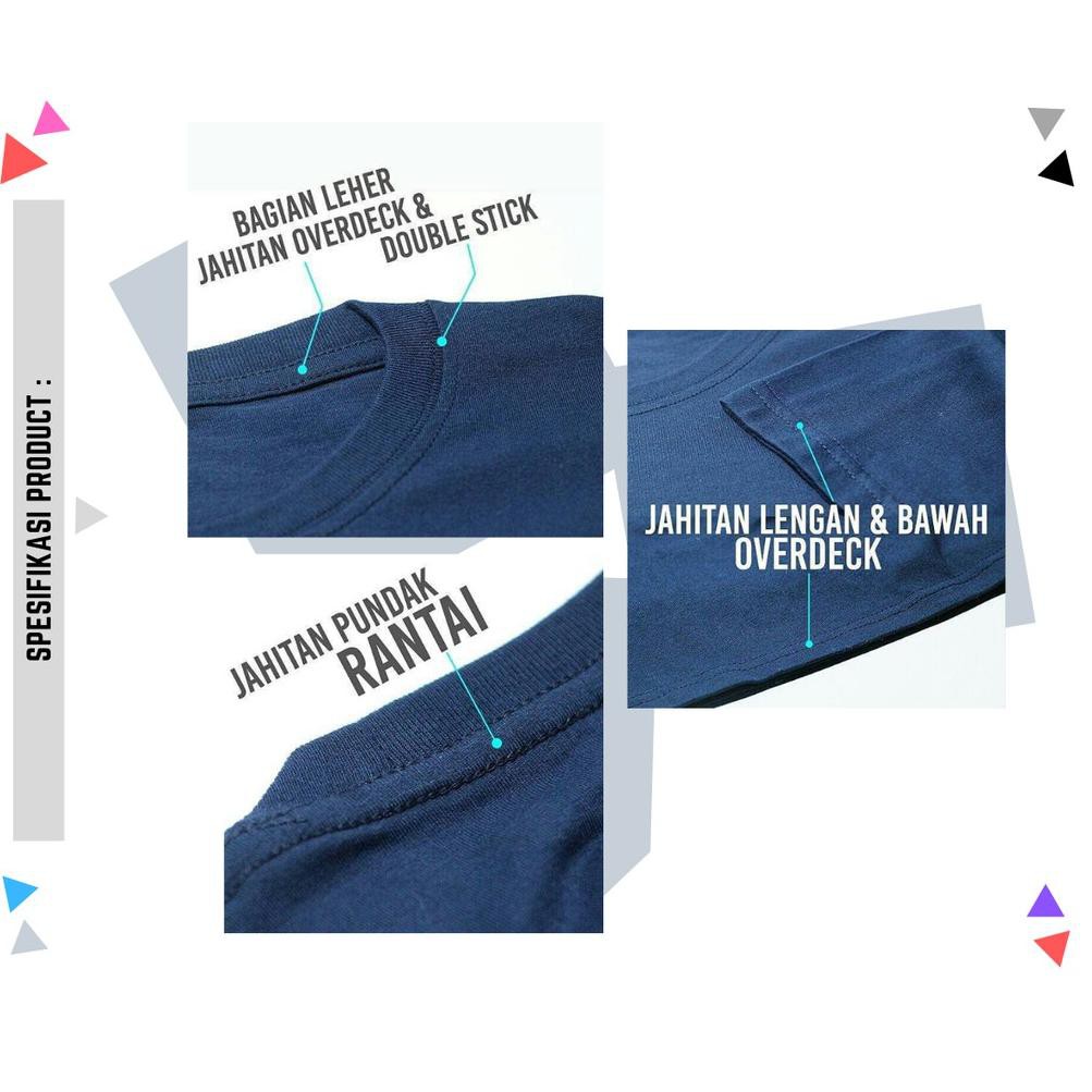 Buruan beliBaju Kaos  Polos Lengan  Panjang  NAVY BLUE Biru  