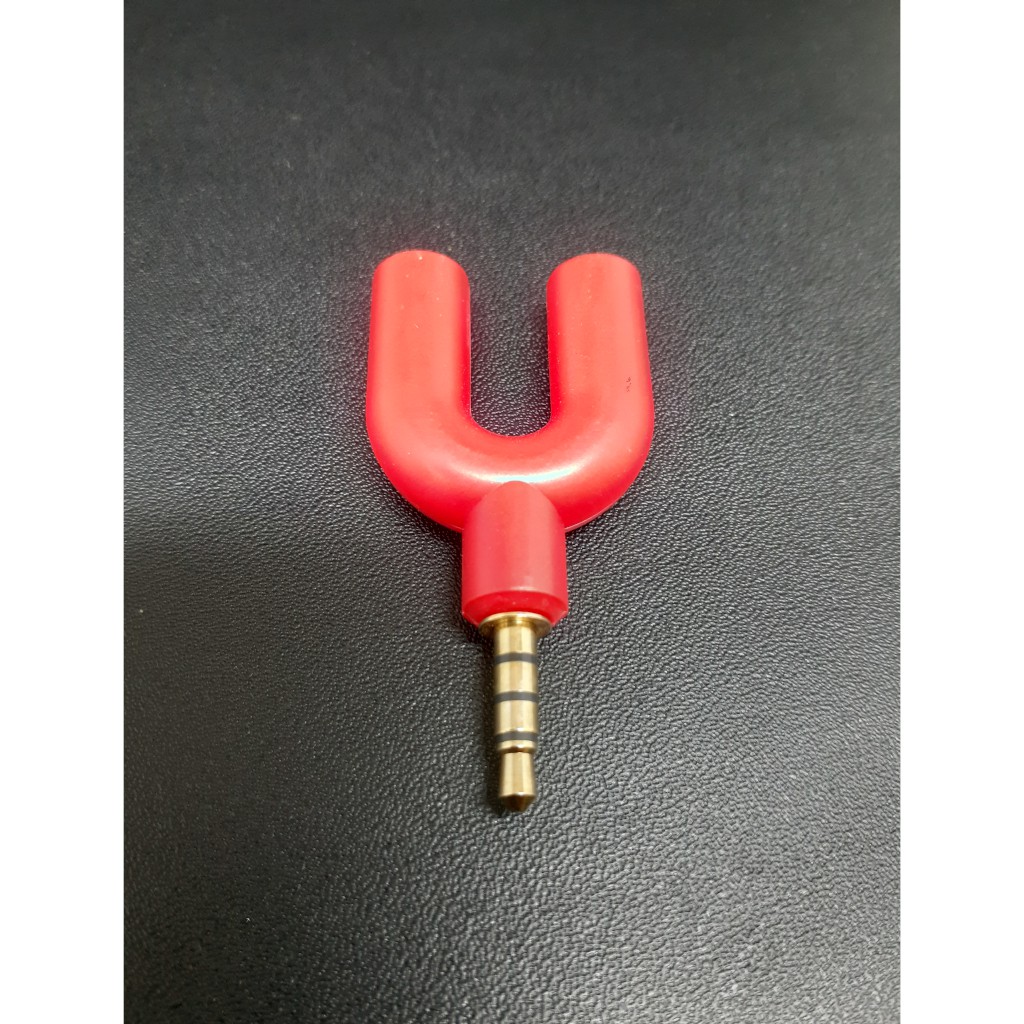 Audio Splitter U Shape Male to Dual Female Jack Port 3.5mm