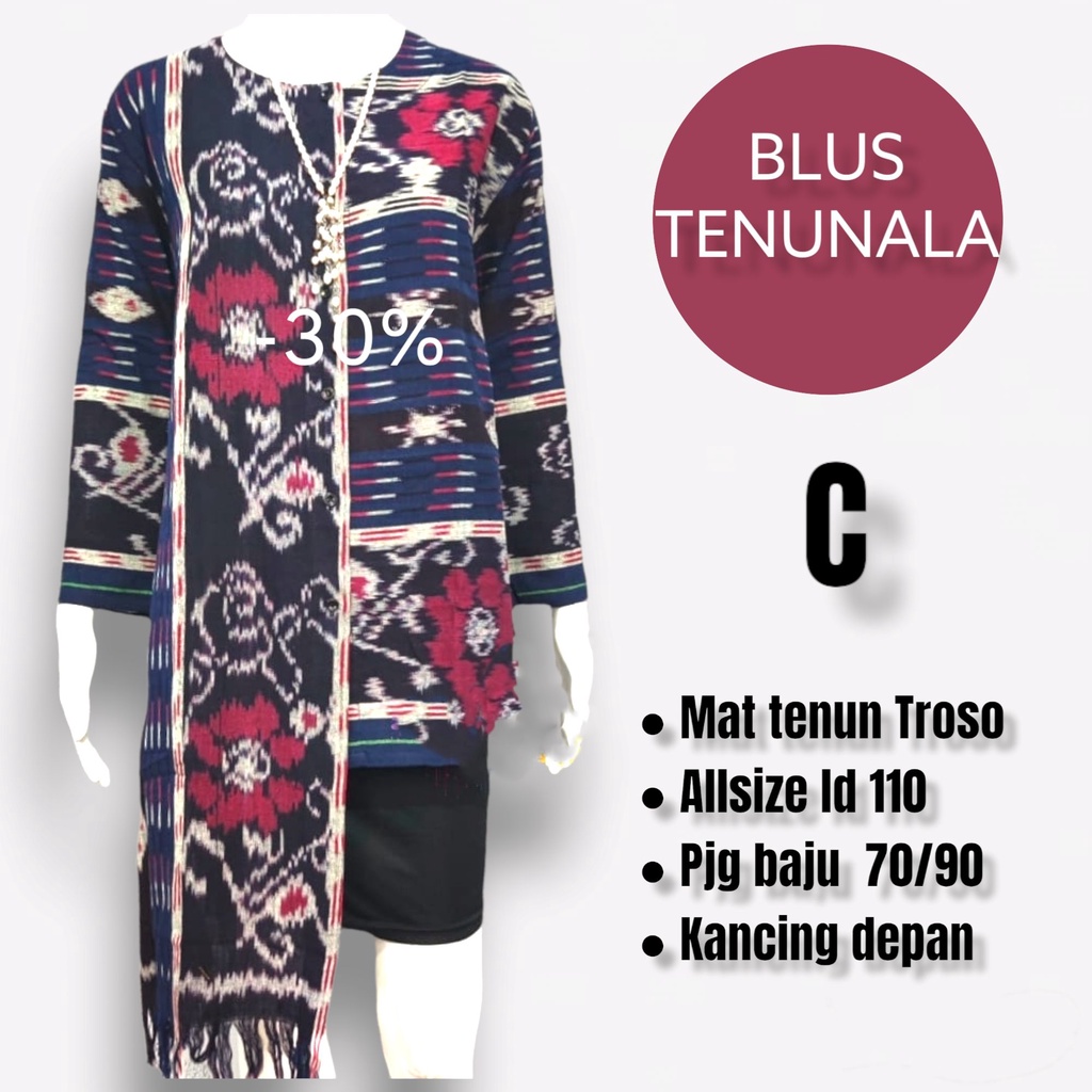 Blus Tenunala ori  tenun troso