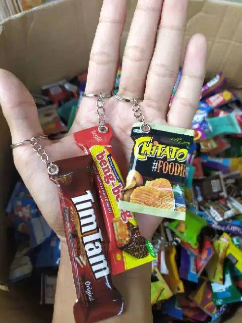 Kay20 - Gantungan kunci lucu unik menarik murah snack makanan ringan souvenir-3