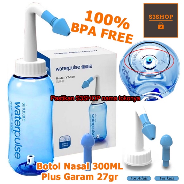 Botol Nasal Cuci Hidung Sinus Wash Rinse Bottle Nasal Waterpulse 300ml