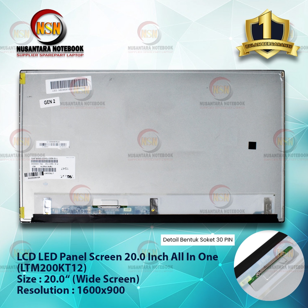 LCD LED Panel Screen 20.0 Inch All In One (LTM200KT12)