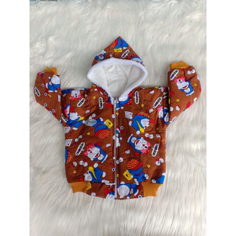 jaket bayi printing gambar kartun karakter lucu untuk usia 0-18 bln-4