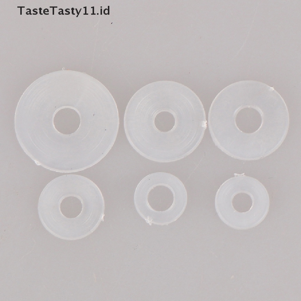 100 Pcs Gasket Pad Ring Spacer Flat Washer M3 M4 M5 M6 Bahan PVC