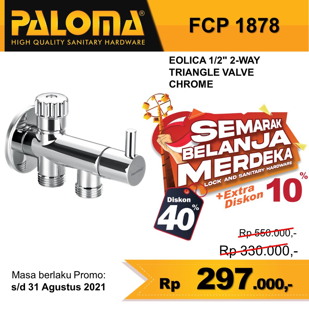 Tap Paloma Fcp 1878 Keran Kran Air Dingin Tembok Wall Stop Cabang