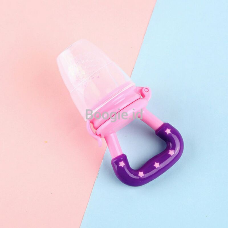 DOT BUAH BAYI EMPENG BUAH GIGITAN BAYI BAHAN FOOD GRADE BPA FREE-Pink