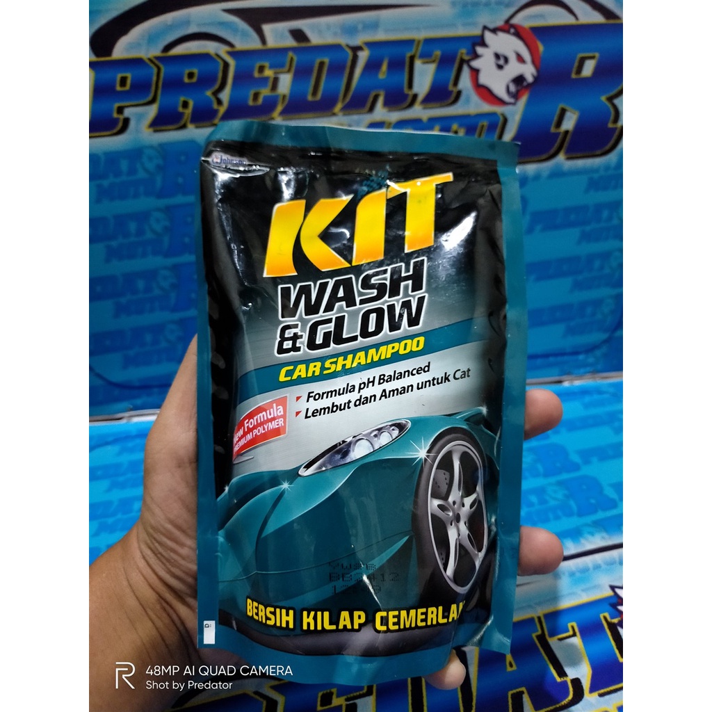 SHAMPOO CUCI MOBIL MOTOR LEMBUT HALUS KIT WASH AND GLOW 400ml BIKIN KILAP