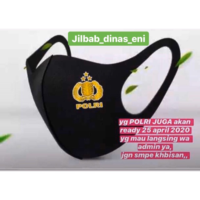 Masker polri berlogo